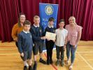 Newton Primary School at the Area finals of the Primary School Quiz in Blairgowrie